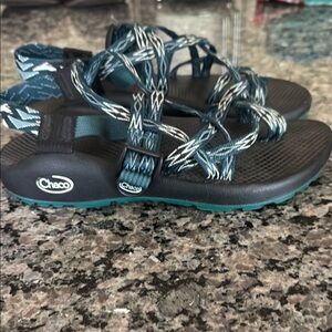 Chaco Teal and Black Sandals